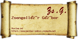 Zsengellér Gábor névjegykártya