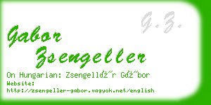 gabor zsengeller business card